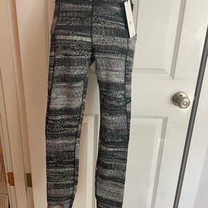 Lululemon Athletica Black and Pink Patterned Leggings